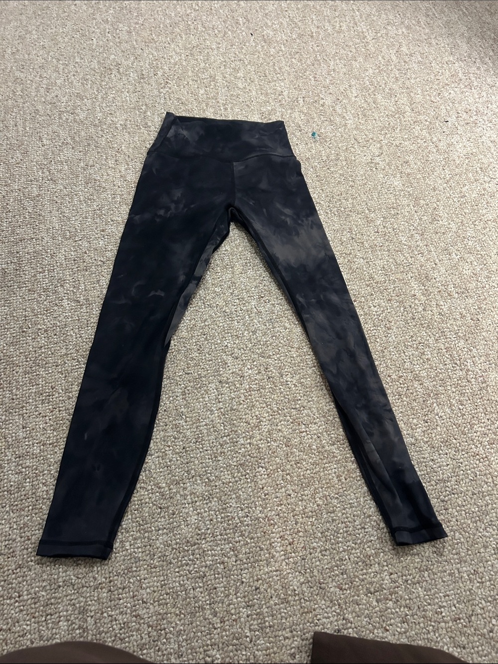 Womens Black Tie-Dye Leggings